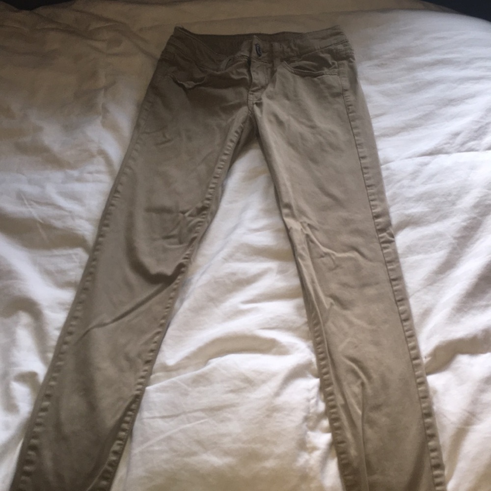 American Eagle Khaki Jeggings Super Stretch